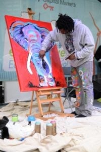 Baron Batch Live Painting at Go Green in Market Square
