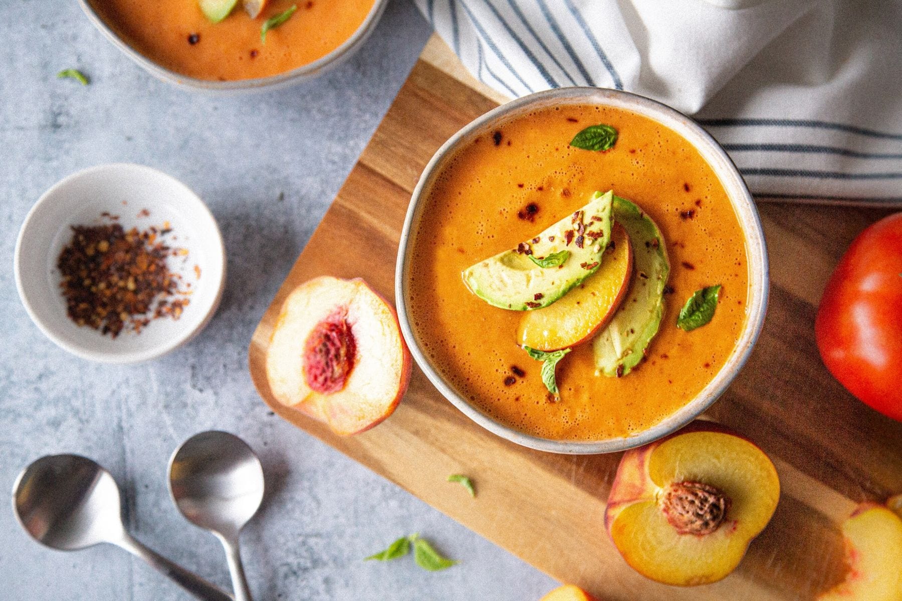 Meghan Rodgers' Spicy Peach and Tomato Gazpacho