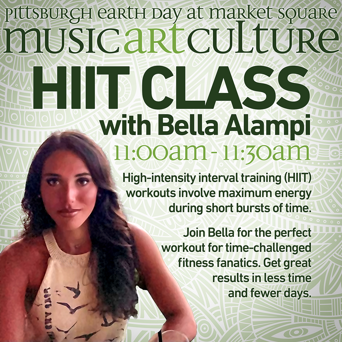 Bella Alampi, Bella HIIT - Pittsburgh Earth Day Music Art Culture Festival