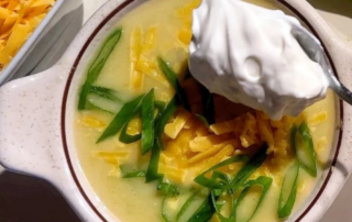 Vegan and gluten-free Potato Leek Soup Green Voice Pittsburgh Earth Day