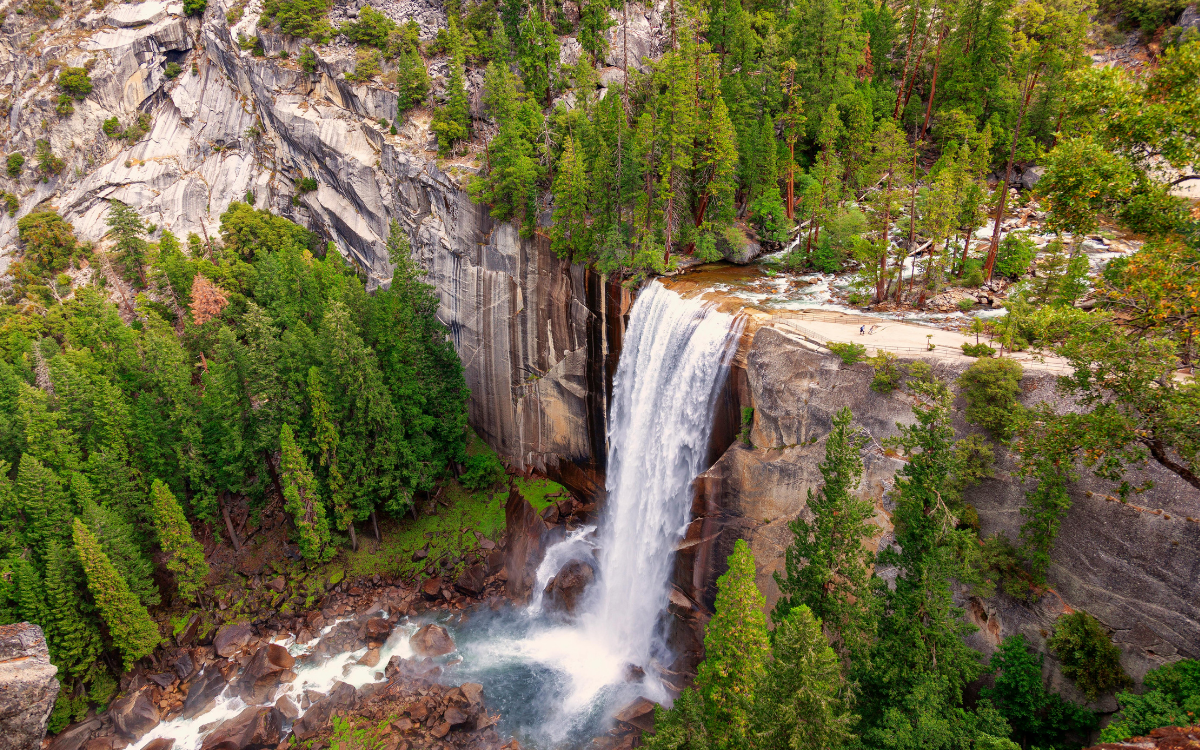 Majestic Vernal Fall in Yosemite National Park